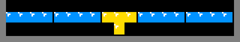 image of showing a single row with the only pieces that could fit