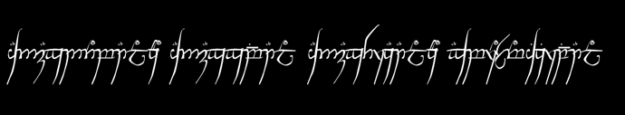 The inscription, in the Black Speech of Mordor, on the One Ring