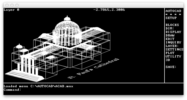 screenshot image of autocad of St. Paul's Cathedral