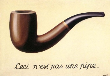 The Treachery of Images, image of a pipe, titled: Ceci n'est pas une pipe