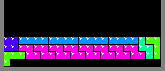 image of assignment of colours of Tetris game pieces